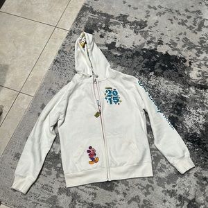 Walt Disney World white 2015 zip up sweatshirt hoodie